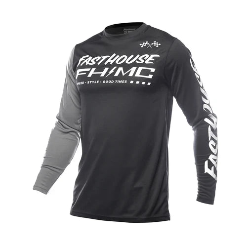 FastHouse Youth Carbon Method LS Jersey - Black/Grey
