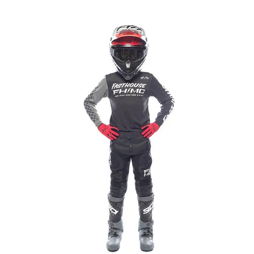 FastHouse Youth Carbon Method LS Jersey - Black/Grey