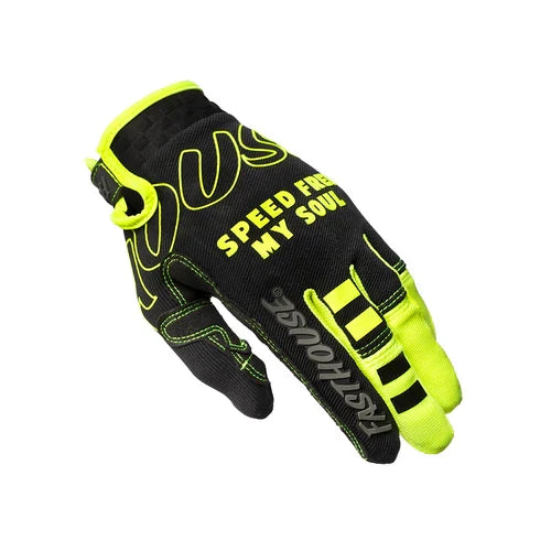 FastHouse Youth Speed Style Riot Gloves - Black/High Viz