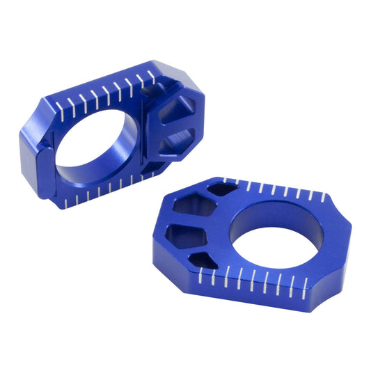 Zeta Rear Axle Block Yamaha YZ250F '12-, YZ450F '10- Blue