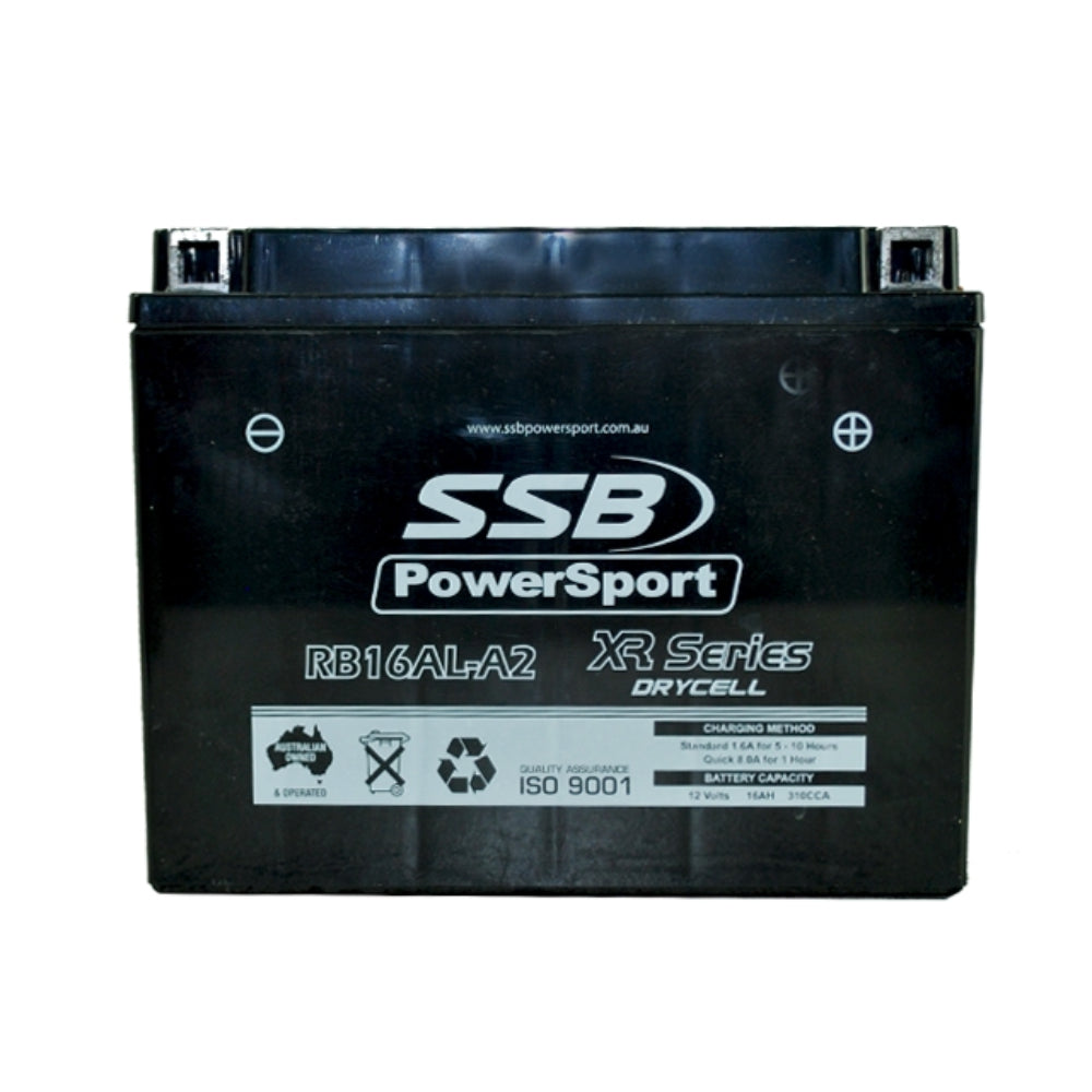 MOTORCYCLE AND POWERSPORTS BATTERY (YB16AL-A2) AGM 12V 16AH 270CCA BY SSB HIGH PERFORMANCE