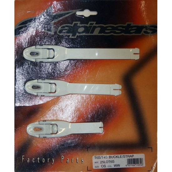 Alpinestars Tech-6S/4S Buckle & Strap Kit White
