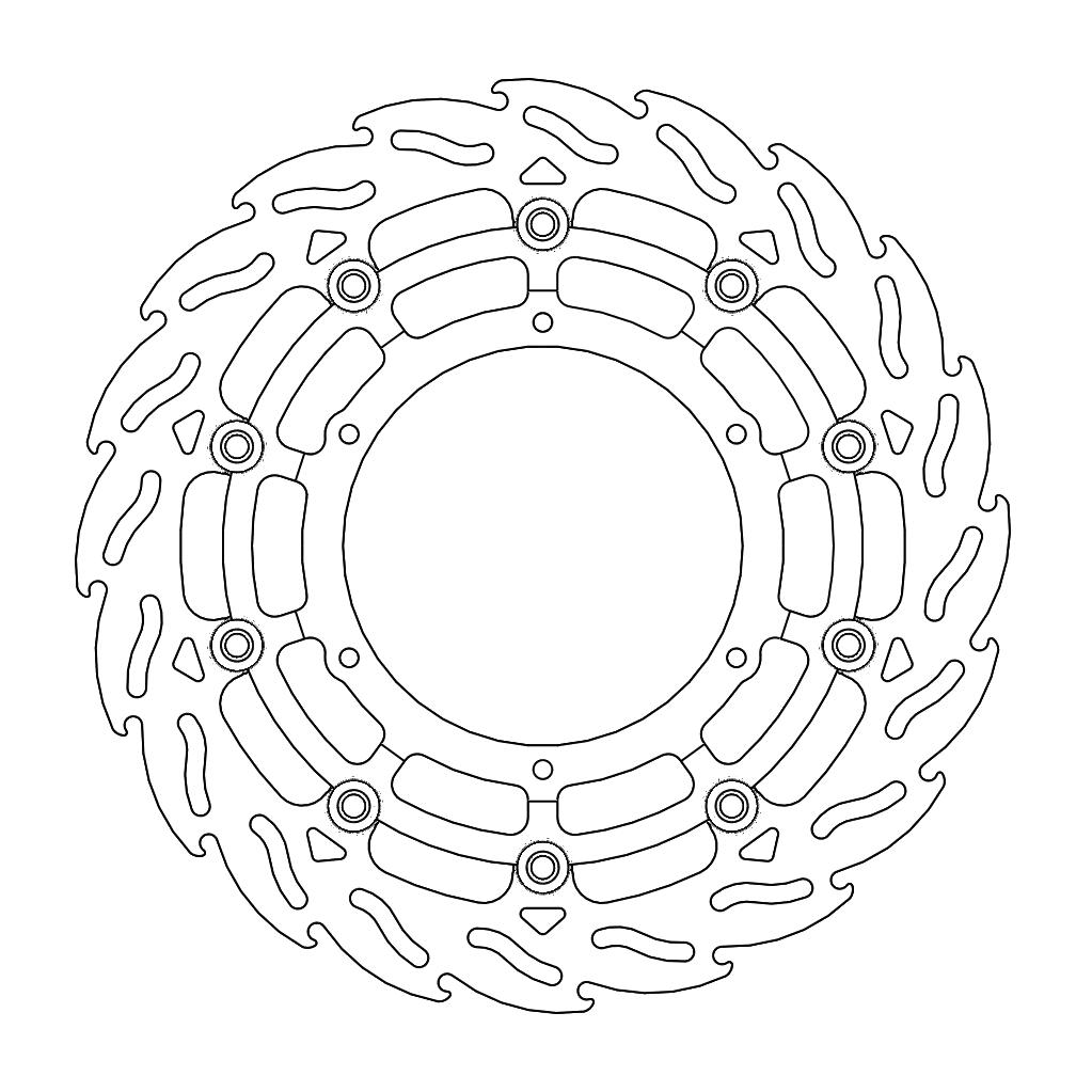 BRAKE DISC FRONT RIGHT MOTO MASTER FLAME 320MM KTM