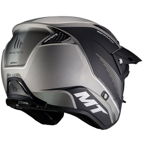 MT District SV Post Matt Black Grey