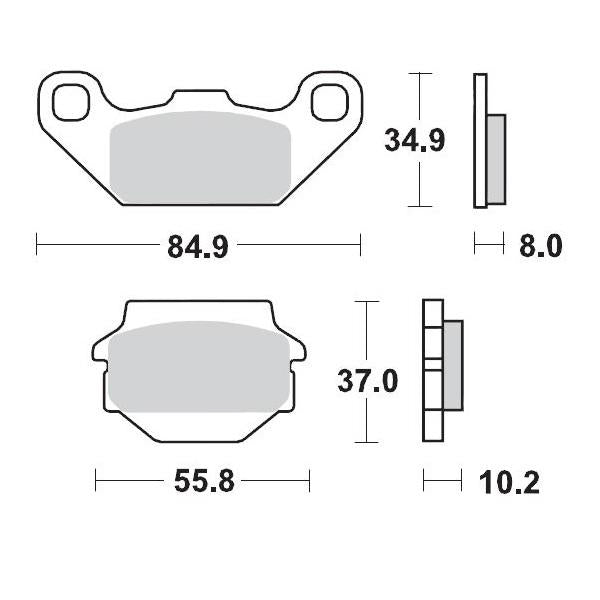 BRAKE PADS FRONT MOTO MASTER PRO SINTERED KAWASAKI KX250F SUZUKI LT-F250 LT250 LT250R LT500