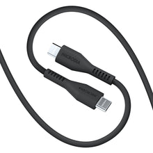 MICRODIA FRUITYWIRE LIQUID SILICON PD100W 2.6M USB-C TO USB-C CABLE - CHARCOAL