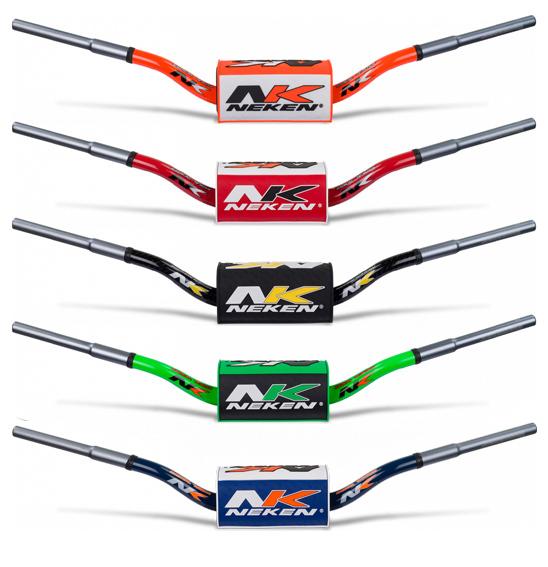 NEKEN HANDLEBAR SFH style K-BAR Bend, BLACK , with BLACK/YEL pad (H = 112mm)
