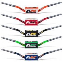NEKEN HANDLEBAR SFH style K-BAR Bend, BLACK , with BLACK/YEL pad (H = 112mm)