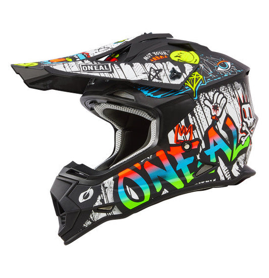 O'Neal 2024 Youth 2SRS RANCID Helmet - Black/White