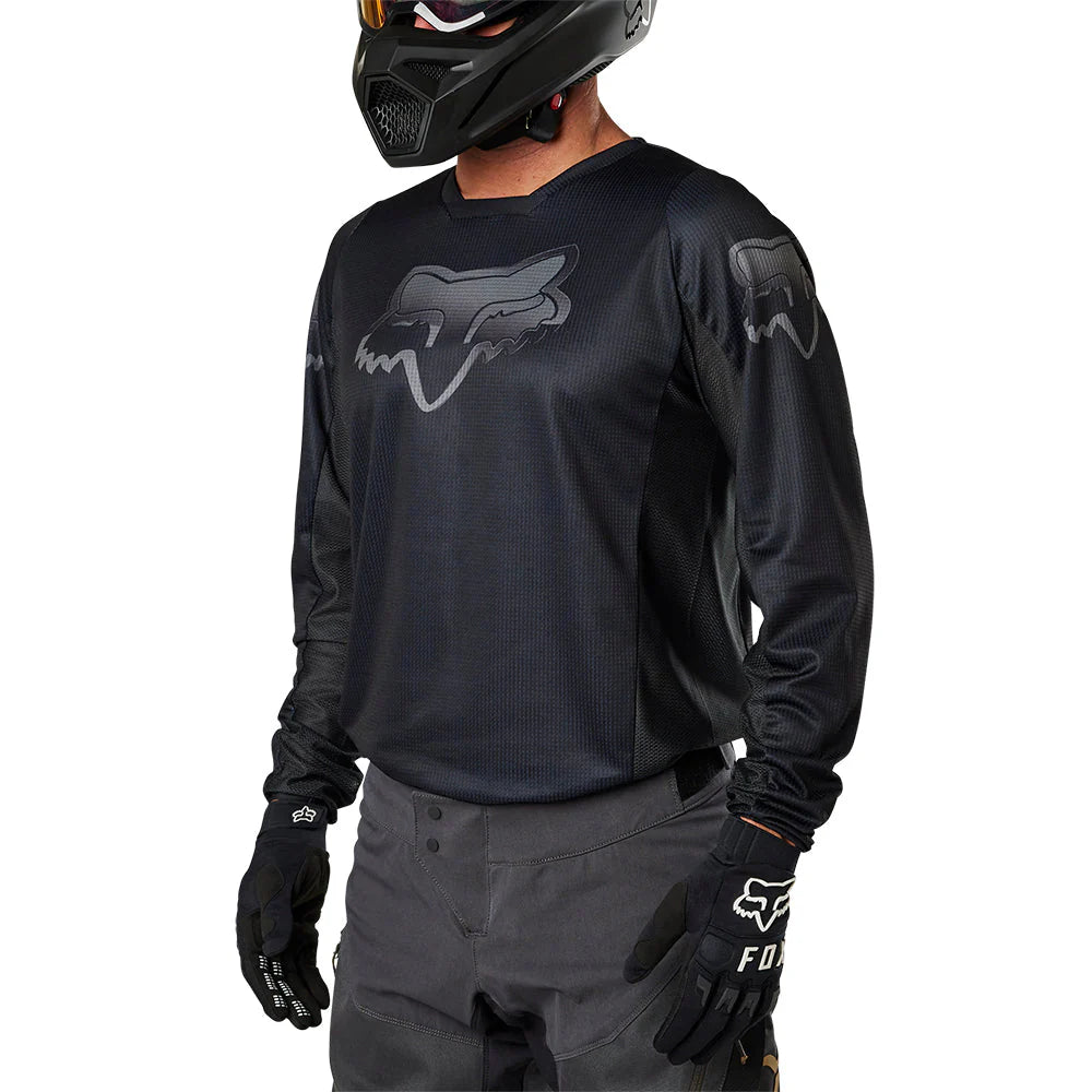 FOX 180 BLACKOUT JERSEY [BLACK/BLACK]
