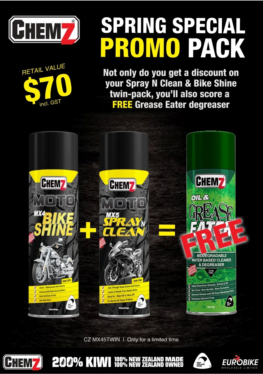 Chemz Spray n Clean + Bike Shine + Grease Eater  - Special