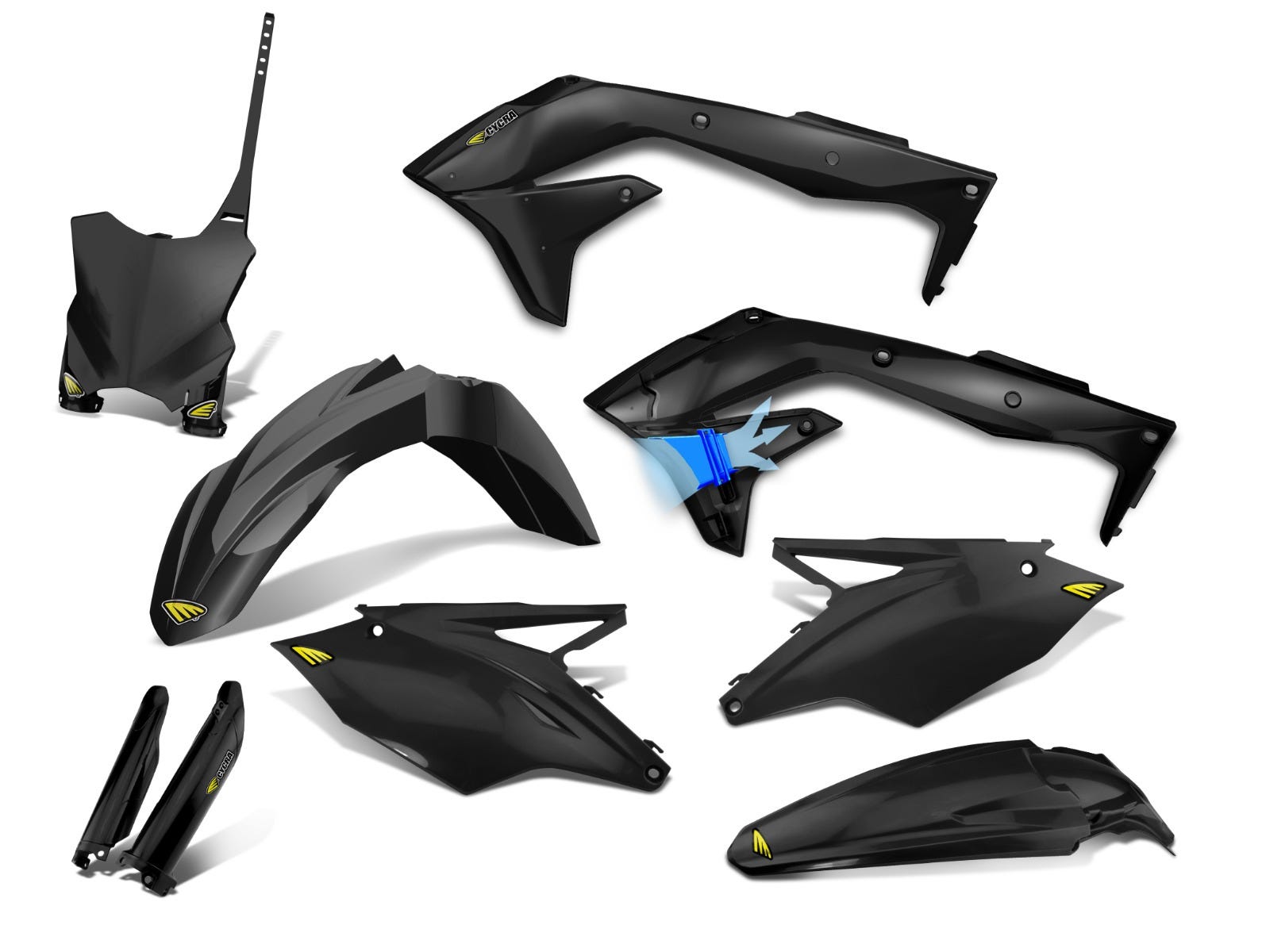 Cycra Powerflow Kit 16- Kx450F Blk