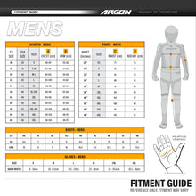 ARGON Fitment Guide - Mens