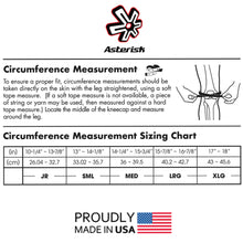 Asterisk Knee Brace Sizing Chart