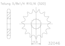 SPROCKET FRONT MOTO MASTER STEEL 13T GAS GAS EC125 03-18 YAMAHA WR200 91-92 96 YZ125 85-04