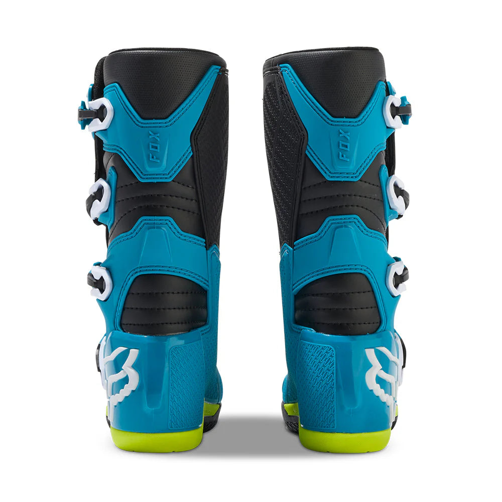 FOX YOUTH COMP BOOTS [BLUE/YELLOW]