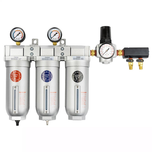 IWATA 2SPRAY 3 STAGE FILTER WITH REGULATOR & TWIN OUTLETS