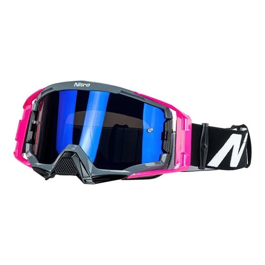 NITRO NV-150 GOGGLES [GREY PINK BLUE LENS] 1