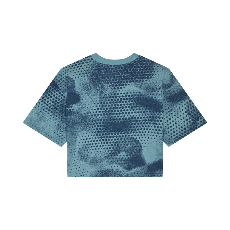 W Aop Oversized Crop Tech Tee