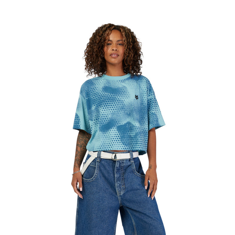 W Aop Oversized Crop Tech Tee