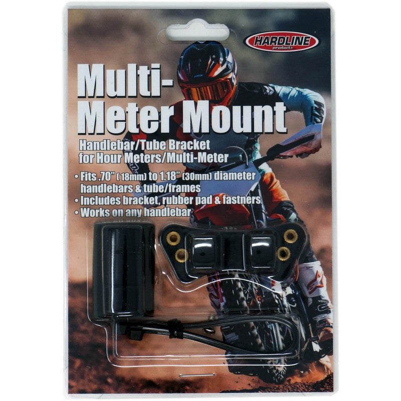MULTIMETER MOUNT BRACKET FOR HANDLEBAR OR TUBE INSTALLATION OF HARDLINE PRODUCTS HOUR METERS.