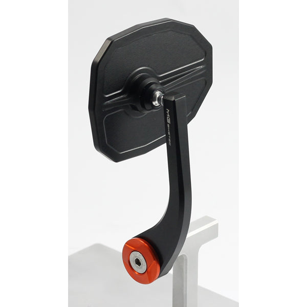 MG Biketech handlebar end mirror - Husqvarna orange (shield)