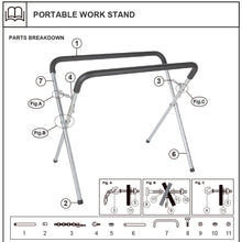 EDS AUTO PORTABLE WORK STAND SPARE CHAIN WITH EYE BOLT