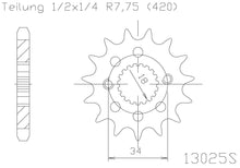 SPROCKET FRONT MOTO MASTER STEEL 15T HONDA CRF150F 07-24 CRF150R 07-23