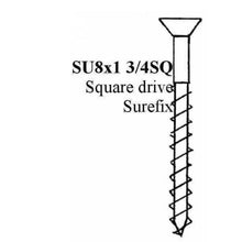 SUREFIX COUNTER SUNK WOOD SCREW 8 X 1 3/4