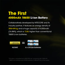 NITECORE 18650 RECHARGEABLE BATTERY 3.6V 5A 4000MAH