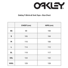 Oakley Tee and Tank Size Chart