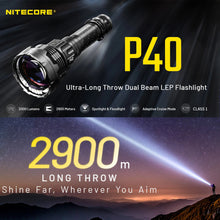 NITECORE P40 2000 LUMEN LONG THROW FLASHLIGHT