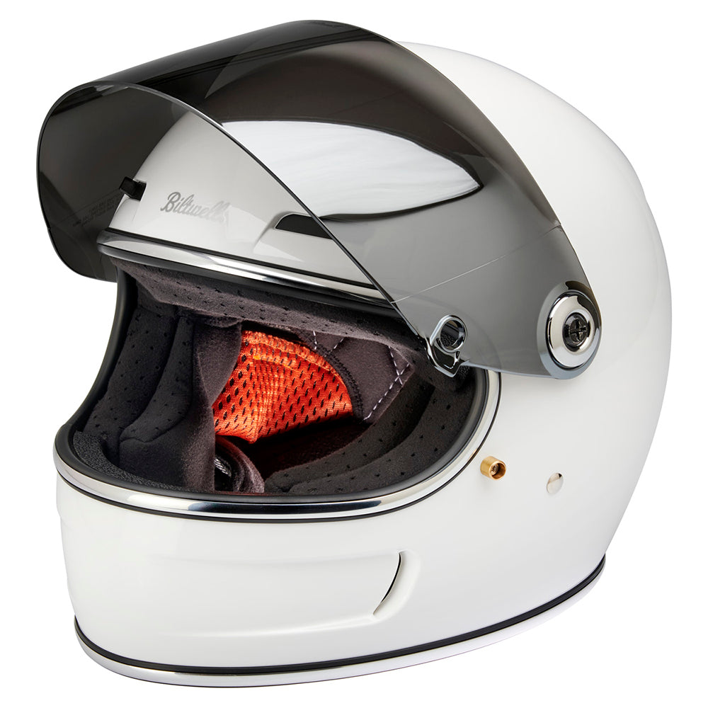 Helmet Motorcycle Biltwell Anti-Fog Chrome Mirror Bubble Shield