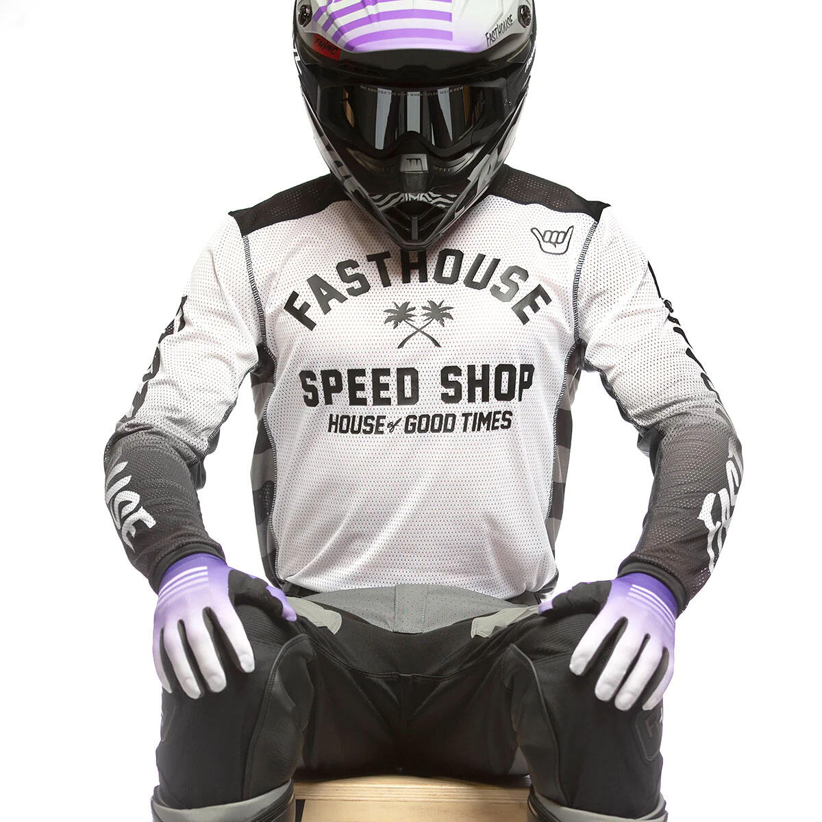 FastHouse A/C Grindhouse Asher Jersey - White/Black