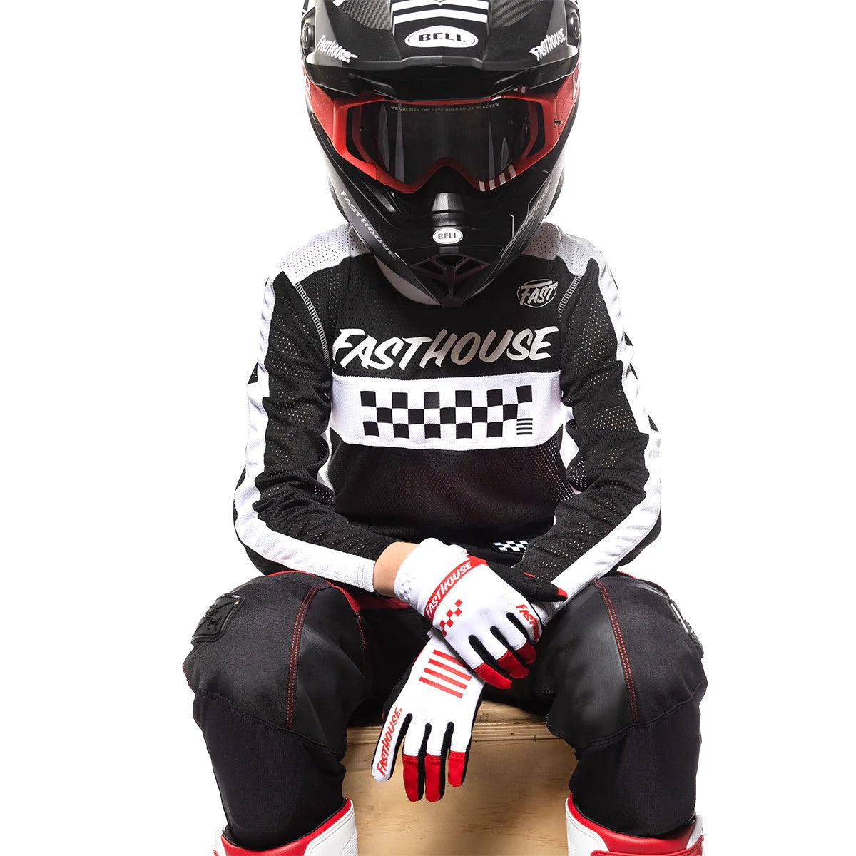 FastHouse Youth Grindhouse Waypoint Jersey - Black/White