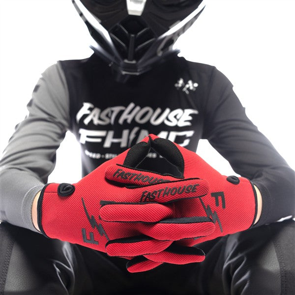 FastHouse Youth Carbon Eternal Glove - Red