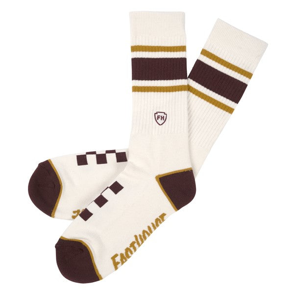 FastHouse Venice Sock - Cream/Burgundy