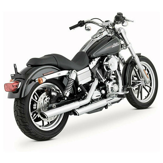 Vance & Hines Twin Slash 3 in. Slip-On Mufflers Chrome Dyna
