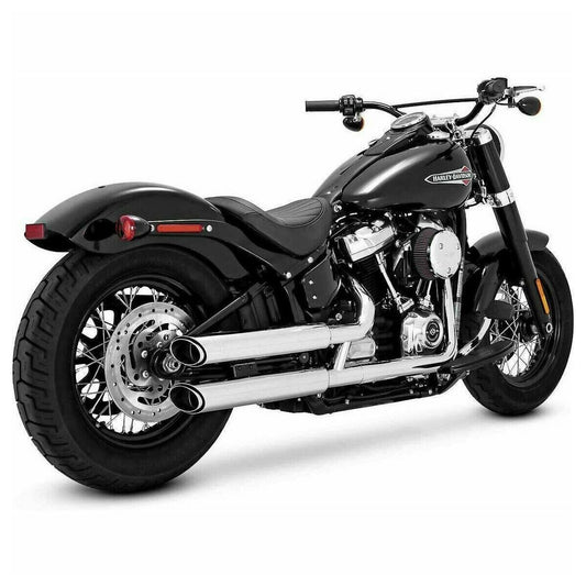 Vance & Hines Twin Slash 3 in. Slip-On Mufflers Chrome M8 Softail