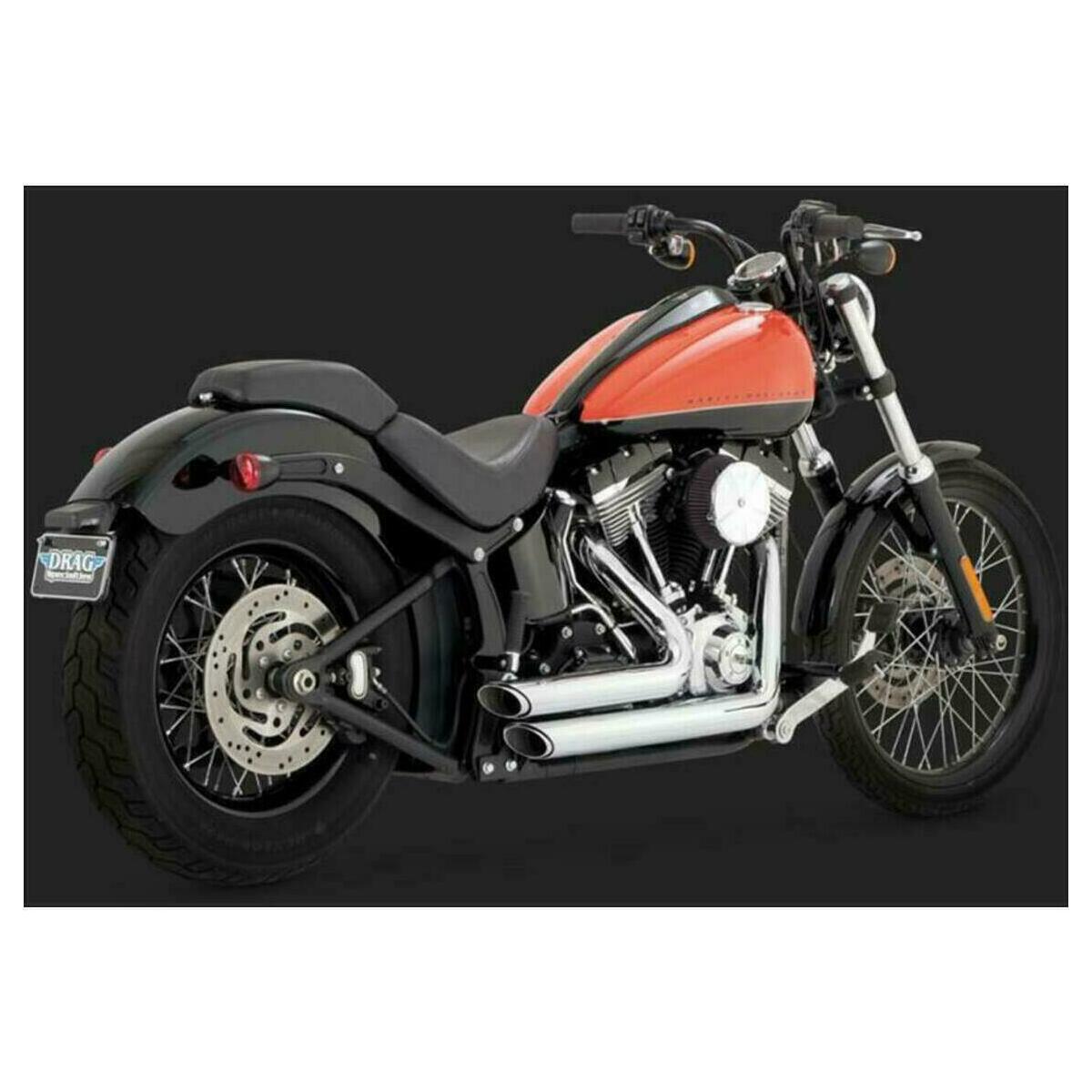 Vance & Hines Shortshots Staggered Exhaust Chrome Softail 12-17