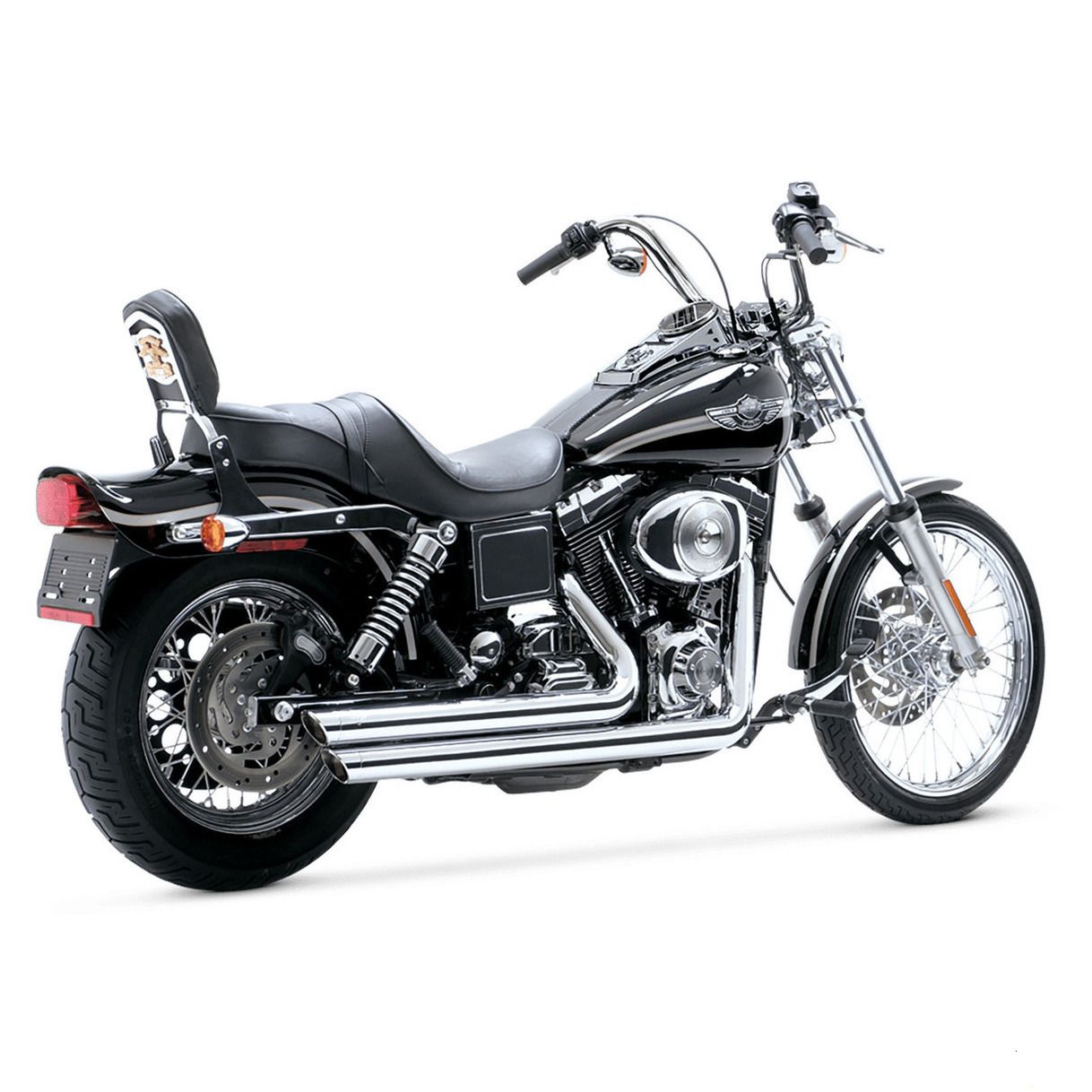 Vance & Hines Big Shots Staggered Exhaust Chrome Dyna