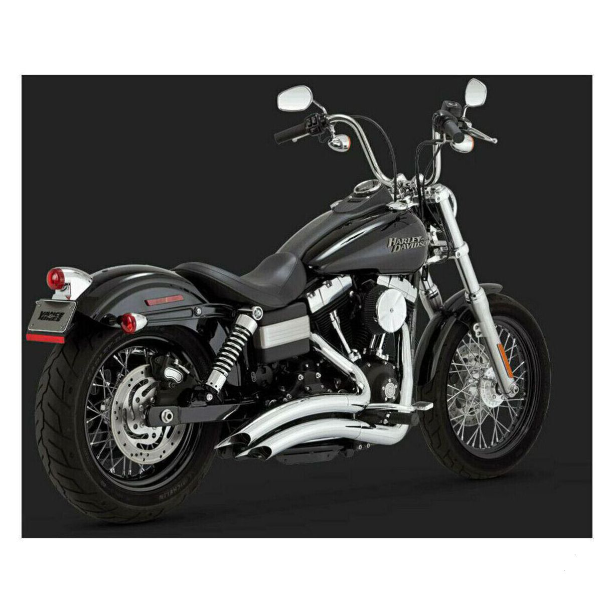 Vance & Hines Big Radius 2-into-2 Exhaust Chrome Dyna 06-17