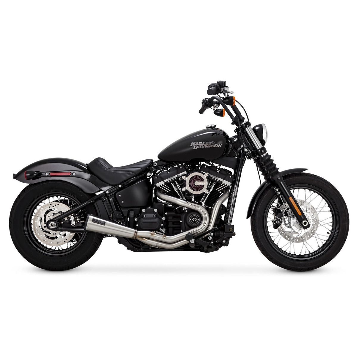 Vance & Hines Upsweep 2-into-1 Stainless Exhaust M8 Softail