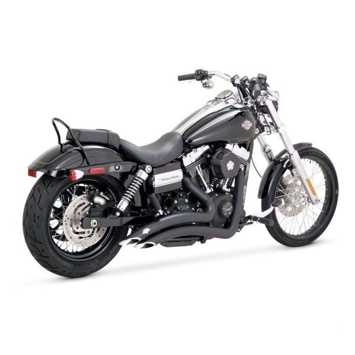 Vance & Hines Big Radius 2-into-2 Exhaust Black Dyna