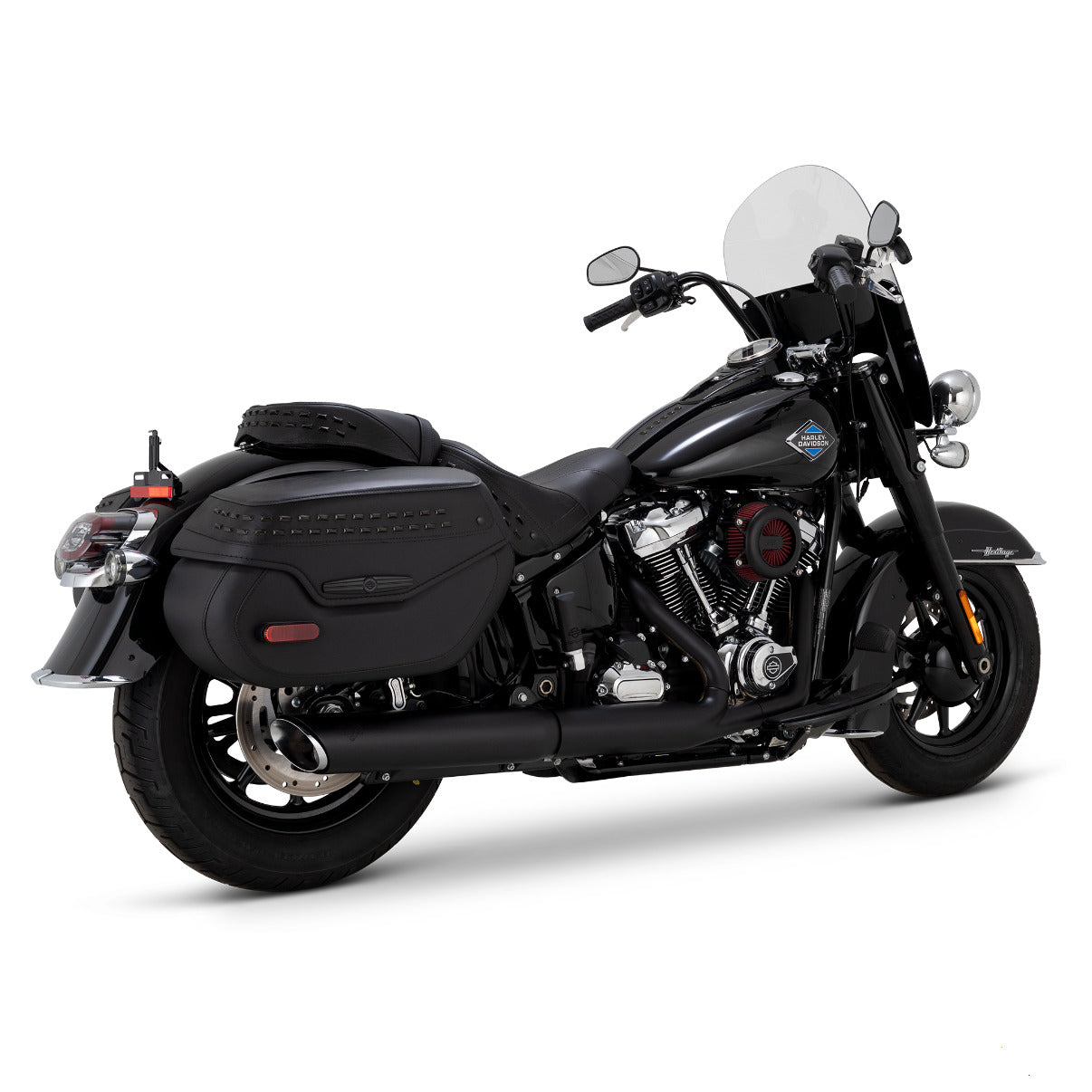Vance & Hines Twin Slash Slip-On Muffler Black 46750