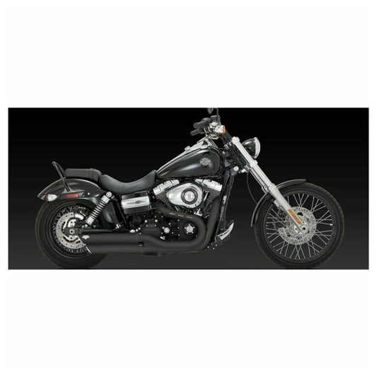 Vance & Hines Twin Slash 3 in. Slip-On Mufflers Black Dyna