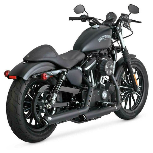 Vance & Hines Twin Slash 3 in. Slip-On Mufflers Black Sportster
