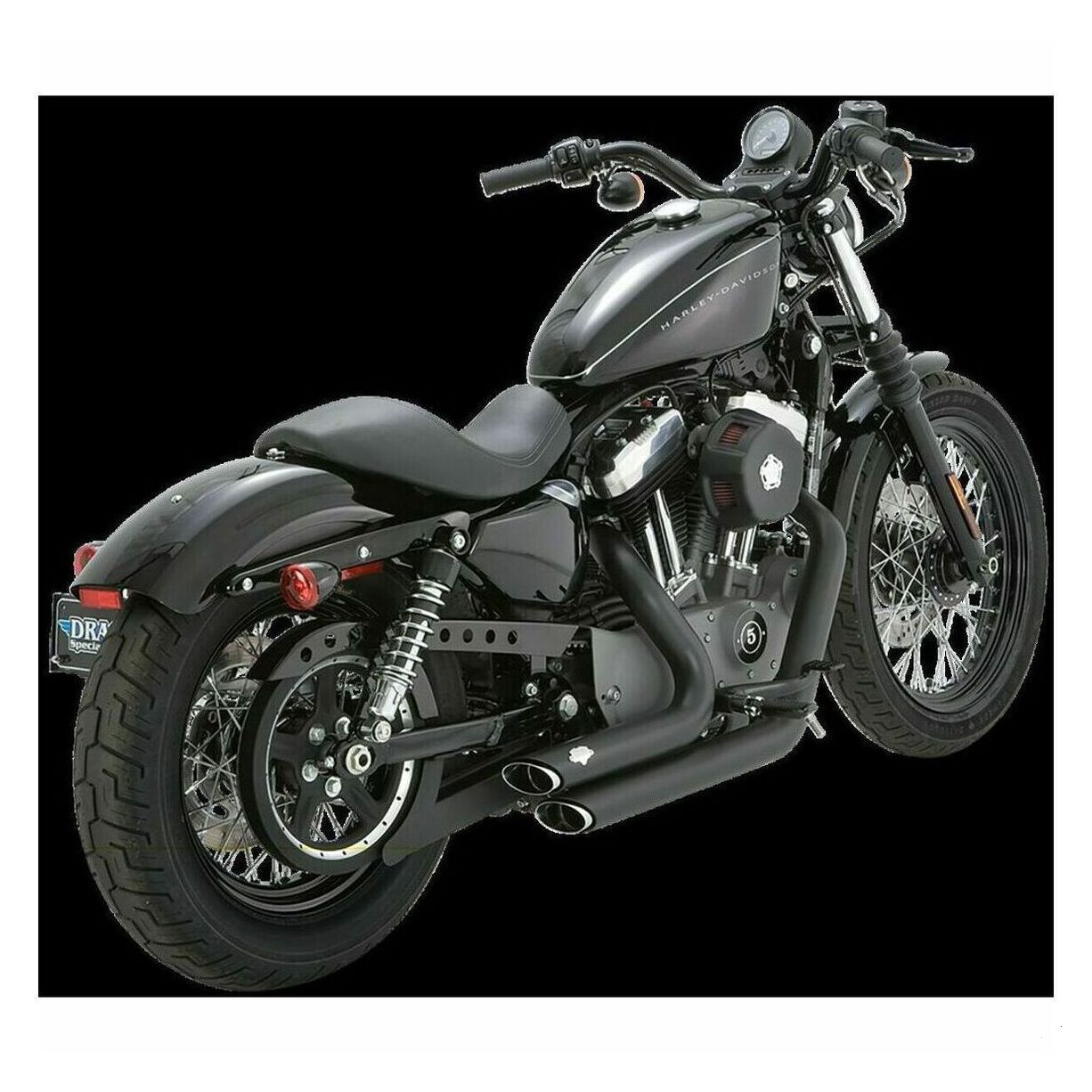 Vance & Hines Shortshots Staggered Exhaust Black Sportster