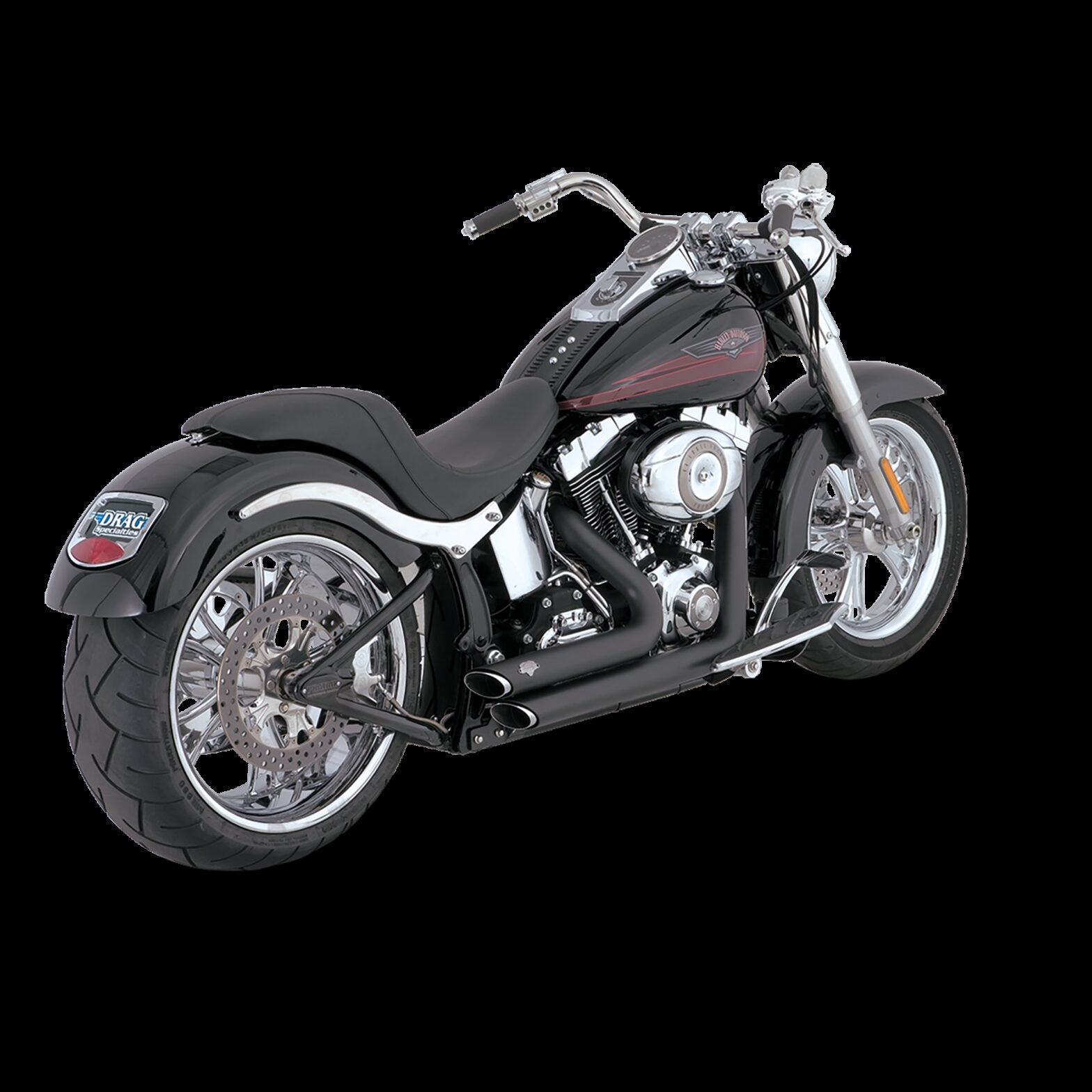 Vance & Hines Shortshots Staggered Exhaust Black Softail