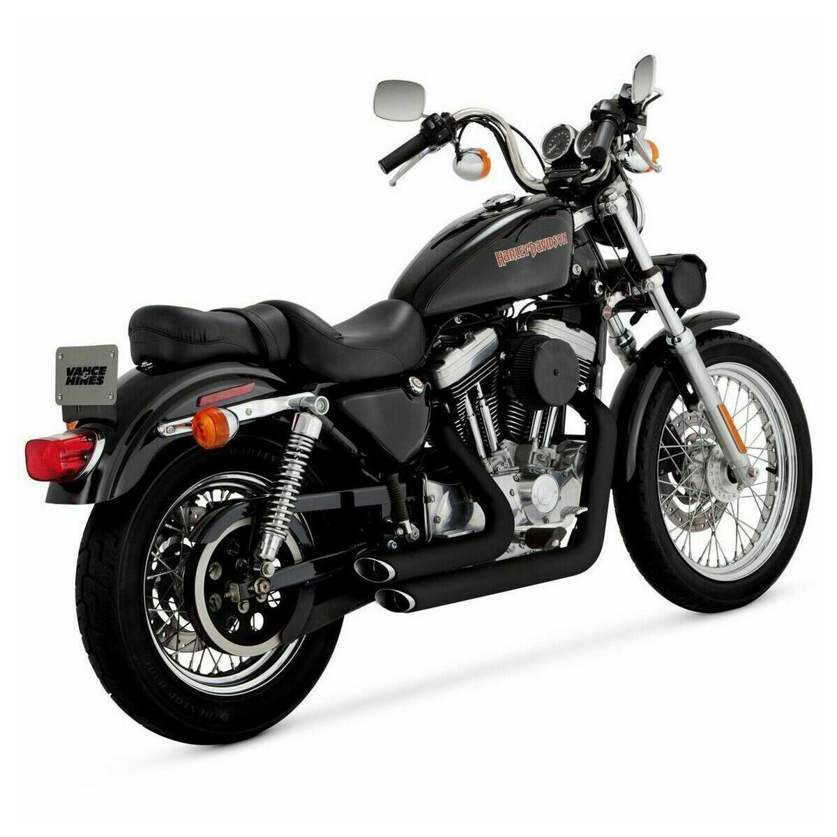 Vance & Hines Shortshots Staggered Exhaust Black Sportster 99-03